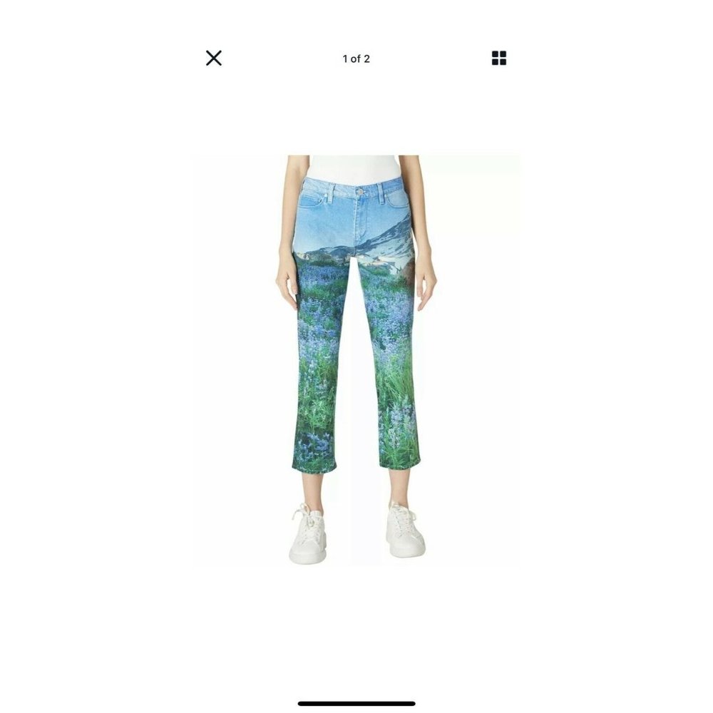 Hudson Jeans Barbara Mountain Blue Flow High-Rise Crop Straight Leg Jean Size 25 - Picture 12 of 12